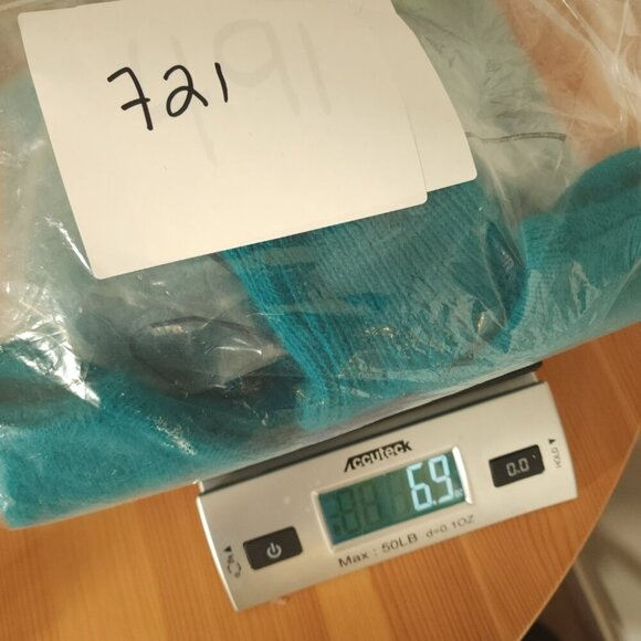 Vintage Dalmys Angora Lambswool Sweater, Teal Lightly Cropped, Classic S - Picture 8 of 8